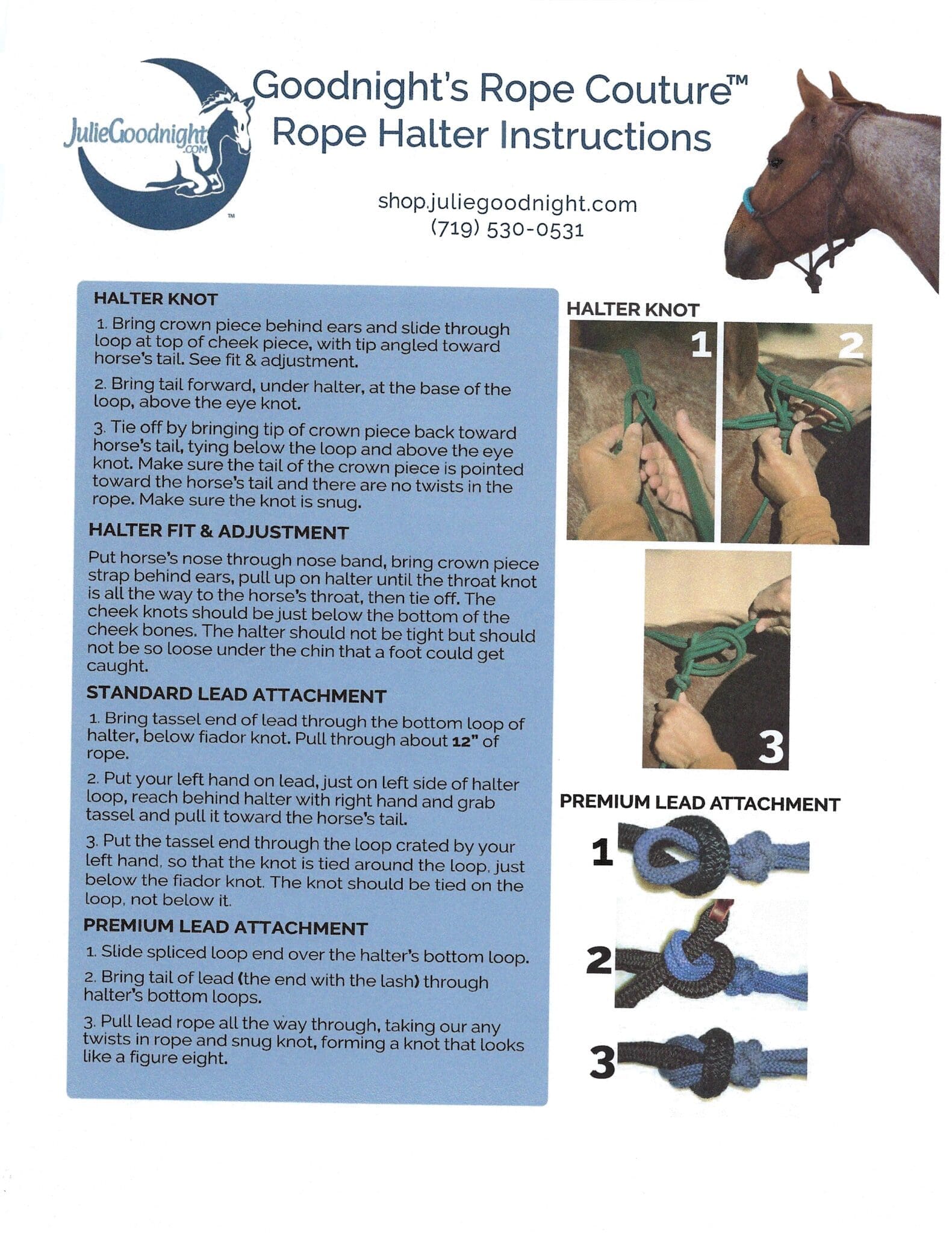 Halter Instructions